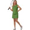 image:imageGRECERELLE 2026 Womens Summer 2 Piece Skort Set Cap Sleeve Round Neck Top amp Tennis Skirt with Pockets for Athletic amp CasualDill Green