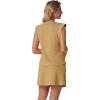 image:imageGRECERELLE 2026 Womens Summer 2 Piece Skort Set Cap Sleeve Round Neck Top amp Tennis Skirt with Pockets for Athletic amp CasualGinger