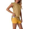 image:imageGRECERELLE 2026 Womens Summer 2 Piece Skort Set Cap Sleeve Round Neck Top amp Tennis Skirt with Pockets for Athletic amp CasualGinger
