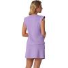 image:imageGRECERELLE 2026 Womens Summer 2 Piece Skort Set Cap Sleeve Round Neck Top amp Tennis Skirt with Pockets for Athletic amp CasualLilac
