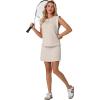image:imageGRECERELLE 2026 Womens Summer 2 Piece Skort Set Cap Sleeve Round Neck Top amp Tennis Skirt with Pockets for Athletic amp CasualOatmeal