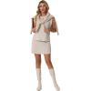 image:imageGRECERELLE 2026 Womens Summer 2 Piece Skort Set Cap Sleeve Round Neck Top amp Tennis Skirt with Pockets for Athletic amp CasualOatmeal
