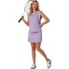 image:imageGRECERELLE 2026 Womens Summer 2 Piece Skort Set Cap Sleeve Round Neck Top amp Tennis Skirt with Pockets for Athletic amp CasualPurple