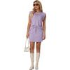 image:imageGRECERELLE 2026 Womens Summer 2 Piece Skort Set Cap Sleeve Round Neck Top amp Tennis Skirt with Pockets for Athletic amp CasualPurple