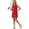 image:imageGRECERELLE 2026 Womens Summer 2 Piece Skort Set Cap Sleeve Round Neck Top amp Tennis Skirt with Pockets for Athletic amp CasualRed
