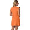 image:imageGRECERELLE 2026 Womens Summer 2 Piece Skort Set Cap Sleeve Round Neck Top amp Tennis Skirt with Pockets for Athletic amp CasualVibrant Orange
