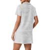 image:imageGRECERELLE Womens Summer 2 Piece Skort Set Half Zip Short Sleeve Top amp Pocketed Tennis Skirt For Sports amp VacationsWhite Gray
