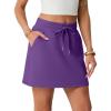 image:imageGRECERELLE 2026 Active Skirts for Women with Builtin Shorts and Pockets for Golf Tennis Hiking Workout Casual SkortDark Purple