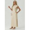 image:imageGRECERELLE Womens 2026 Summer Fall Round Neck AntiPilling Shift Sweater Maxi Dress with Pockets for Business CasualApricot