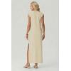 image:imageGRECERELLE Womens 2026 Summer Fall Round Neck AntiPilling Shift Sweater Maxi Dress with Pockets for Business CasualApricot