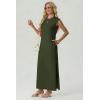 image:imageGRECERELLE Womens 2026 Summer Fall Round Neck AntiPilling Shift Sweater Maxi Dress with Pockets for Business CasualArmy Green