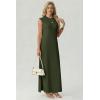 image:imageGRECERELLE Womens 2026 Summer Fall Round Neck AntiPilling Shift Sweater Maxi Dress with Pockets for Business CasualArmy Green