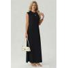 image:imageGRECERELLE Womens 2026 Summer Fall Round Neck AntiPilling Shift Sweater Maxi Dress with Pockets for Business CasualBlack