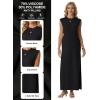 image:imageGRECERELLE Womens 2026 Summer Fall Round Neck AntiPilling Shift Sweater Maxi Dress with Pockets for Business CasualBlack