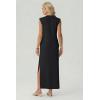 image:imageGRECERELLE Womens 2026 Summer Fall Round Neck AntiPilling Shift Sweater Maxi Dress with Pockets for Business CasualBlack