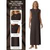 image:imageGRECERELLE Womens 2026 Summer Fall Round Neck AntiPilling Shift Sweater Maxi Dress with Pockets for Business CasualDark Coffee