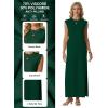 image:imageGRECERELLE Womens 2026 Summer Fall Round Neck AntiPilling Shift Sweater Maxi Dress with Pockets for Business CasualDark Green