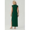 image:imageGRECERELLE Womens 2026 Summer Fall Round Neck AntiPilling Shift Sweater Maxi Dress with Pockets for Business CasualDark Green