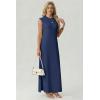 image:imageGRECERELLE Womens 2026 Summer Fall Round Neck AntiPilling Shift Sweater Maxi Dress with Pockets for Business CasualDenim Blue