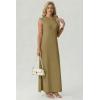 image:imageGRECERELLE Womens 2026 Summer Fall Round Neck AntiPilling Shift Sweater Maxi Dress with Pockets for Business CasualKhaki