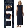 image:imageGRECERELLE Womens 2026 Summer Fall Round Neck AntiPilling Shift Sweater Maxi Dress with Pockets for Business CasualNavy Blue