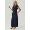 image:imageGRECERELLE Womens 2026 Summer Fall Round Neck AntiPilling Shift Sweater Maxi Dress with Pockets for Business CasualNavy Blue