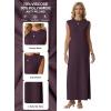 image:imageGRECERELLE Womens 2026 Summer Fall Round Neck AntiPilling Shift Sweater Maxi Dress with Pockets for Business CasualRosewood