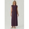 image:imageGRECERELLE Womens 2026 Summer Fall Round Neck AntiPilling Shift Sweater Maxi Dress with Pockets for Business CasualRosewood