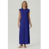 image:imageGRECERELLE Womens 2026 Summer Fall Round Neck AntiPilling Shift Sweater Maxi Dress with Pockets for Business CasualRoyal Blue