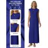 image:imageGRECERELLE Womens 2026 Summer Fall Round Neck AntiPilling Shift Sweater Maxi Dress with Pockets for Business CasualRoyal Blue