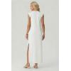 image:imageGRECERELLE Womens 2026 Summer Fall Round Neck AntiPilling Shift Sweater Maxi Dress with Pockets for Business CasualWhite