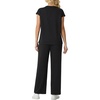 image:imageGRECERELLE Two Piece Set for Women Summer Cap Sleeve Tops Wide Leg Pants Lounge Sets Vacation Travel Outfits with PocketAblack