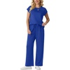 image:imageGRECERELLE Two Piece Set for Women Summer Cap Sleeve Tops Wide Leg Pants Lounge Sets Vacation Travel Outfits with PocketRoyal Blue
