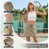 image:imageGRECERELLE 2026 Active Skirts for Women with Builtin Shorts and Pockets for Golf Tennis Hiking Workout Casual SkortBlack Strips