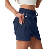 image:imageGRECERELLE 2026 Active Skirts for Women with Builtin Shorts and Pockets for Golf Tennis Hiking Workout Casual SkortNavy Blue Strips