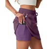 image:imageGRECERELLE 2026 Active Skirts for Women with Builtin Shorts and Pockets for Golf Tennis Hiking Workout Casual SkortRosewood Strips