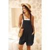 image:imageGRECERELLE Jumpsuits For Women Summer Short Overalls Casual Sleeveless Adjustable Loose Womens Rompers with Pockets 2026Black