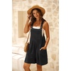 image:imageGRECERELLE Jumpsuits For Women Summer Short Overalls Casual Sleeveless Adjustable Loose Womens Rompers with Pockets 2026Black