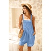 image:imageGRECERELLE Jumpsuits For Women Summer Short Overalls Casual Sleeveless Adjustable Loose Womens Rompers with Pockets 2026Blue