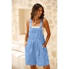 image:imageGRECERELLE Jumpsuits For Women Summer Short Overalls Casual Sleeveless Adjustable Loose Womens Rompers with Pockets 2026Blue