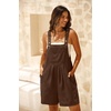 image:imageGRECERELLE Jumpsuits For Women Summer Short Overalls Casual Sleeveless Adjustable Loose Womens Rompers with Pockets 2026Brown