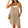 image:imageGRECERELLE Jumpsuits For Women Summer Short Overalls Casual Sleeveless Adjustable Loose Womens Rompers with Pockets 2026Dark Apricot