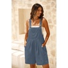 image:imageGRECERELLE Jumpsuits For Women Summer Short Overalls Casual Sleeveless Adjustable Loose Womens Rompers with Pockets 2026Denim Blue