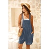 image:imageGRECERELLE Jumpsuits For Women Summer Short Overalls Casual Sleeveless Adjustable Loose Womens Rompers with Pockets 2026Denim Blue