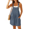 image:imageGRECERELLE Jumpsuits For Women Summer Short Overalls Casual Sleeveless Adjustable Loose Womens Rompers with Pockets 2026Denim Blue