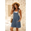 image:imageGRECERELLE Jumpsuits For Women Summer Short Overalls Casual Sleeveless Adjustable Loose Womens Rompers with Pockets 2026Denim Blue