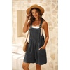 image:imageGRECERELLE Jumpsuits For Women Summer Short Overalls Casual Sleeveless Adjustable Loose Womens Rompers with Pockets 2026Fpblack Stripe