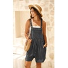 image:imageGRECERELLE Jumpsuits For Women Summer Short Overalls Casual Sleeveless Adjustable Loose Womens Rompers with Pockets 2026Fpblack Stripe