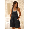 image:imageGRECERELLE Jumpsuits For Women Summer Short Overalls Casual Sleeveless Adjustable Loose Womens Rompers with Pockets 2026Fpblack Stripe