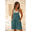 image:imageGRECERELLE Jumpsuits For Women Summer Short Overalls Casual Sleeveless Adjustable Loose Womens Rompers with Pockets 2026Gray Blue